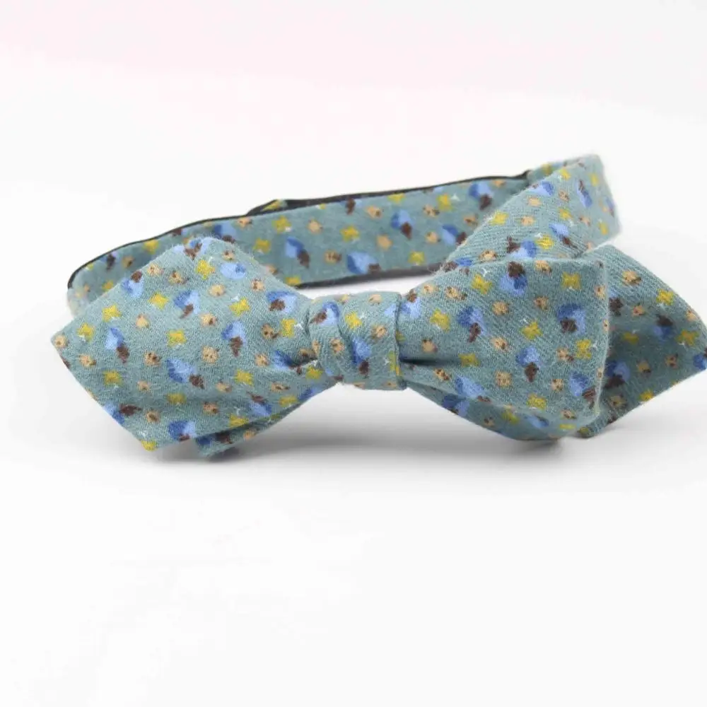 Мужские хлопковые галстуки-бабочки ручной работы, простые галстуки-бабочки, дизайнерские галстуки-бабочки с цветочным узором, галстуки-бабочки - Цвет: 19