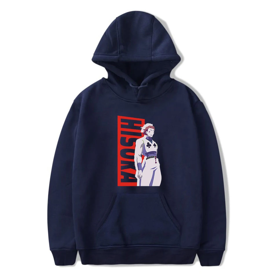 Japanese Cartoon Hisoka Hoody Men's Harajuku Classic All-Match Sweatshirts Leisure Brief Streetwear Unisex Dark Cotton Sportwear