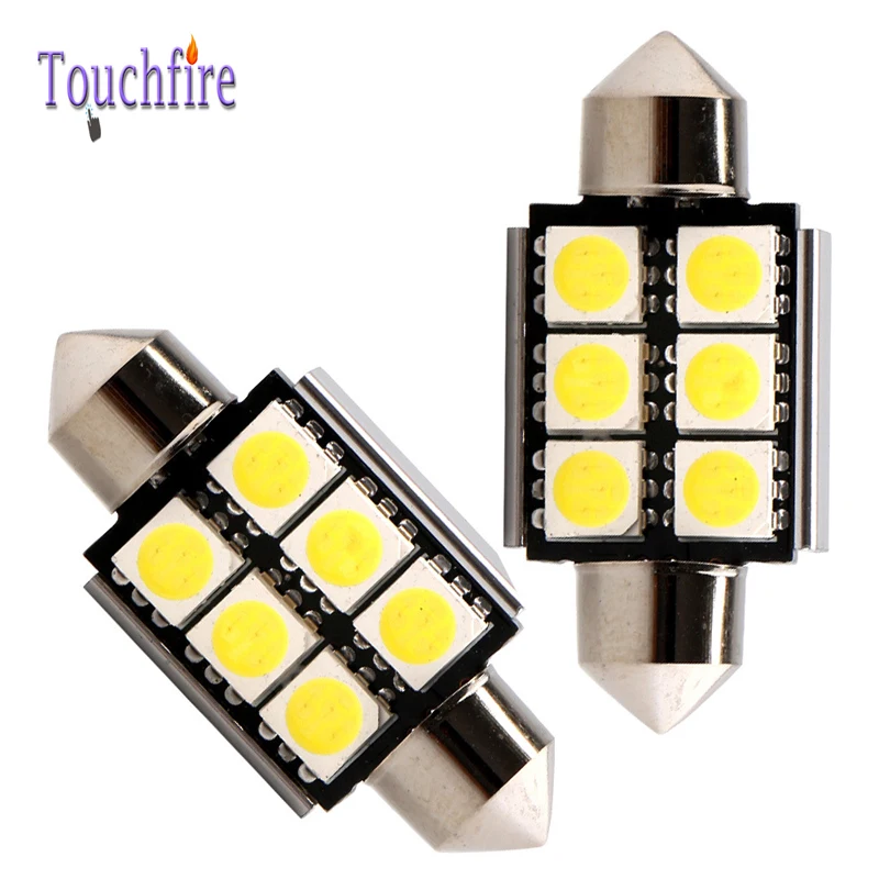 10pcs/lot LED 39mm Bulb 6SMD Auto Wedge Car lights 12v Width Interior