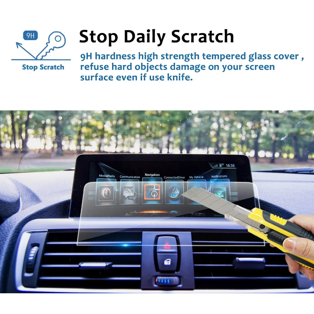 

RUIYA screen protective film for bmw 3series F30 3series GT M3 F34 8.8inch car navigation touch center display,9H tempered glass