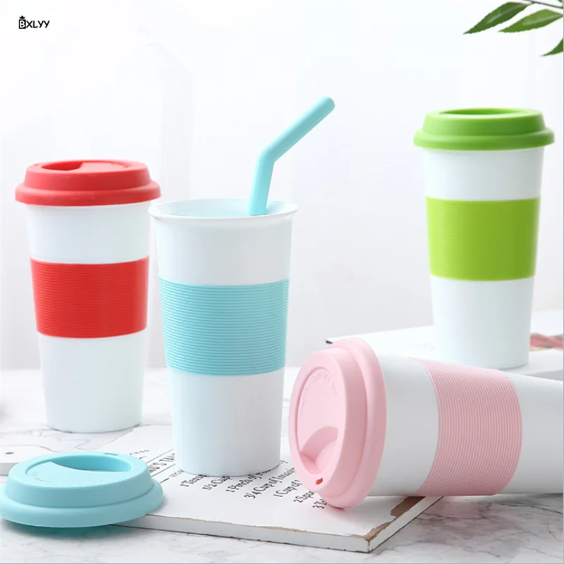 

BXLYY 2019 New Insulation Cup Silicone Cup Set Outdoor Student Practical Coffee Mug Plastic Water Bottle Bottle for Water.9z