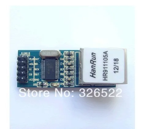 5 шт./лот ENC28J60 SPI Ethernet модуль сетевые интерфейсы с сетевым адаптером HR911105A |
