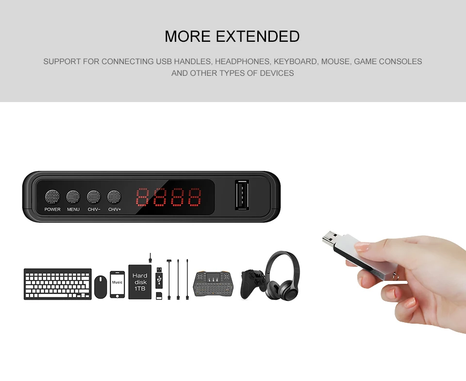 Dvb T2 Wifi Usb2.0Full-HD 1080P Dvb-t2 тюнер ТВ коробка HDMI спутниковый ТВ приемник тюнер Dvbt2 Встроенный Русский Руководство с антенной