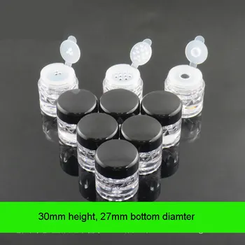 

300pcs 3g 3ml Empty Clear Jar Loose Powder Pot Eye Shadow Powder AS Small Stack Container Nail Art Portable Mini Bottles Jars