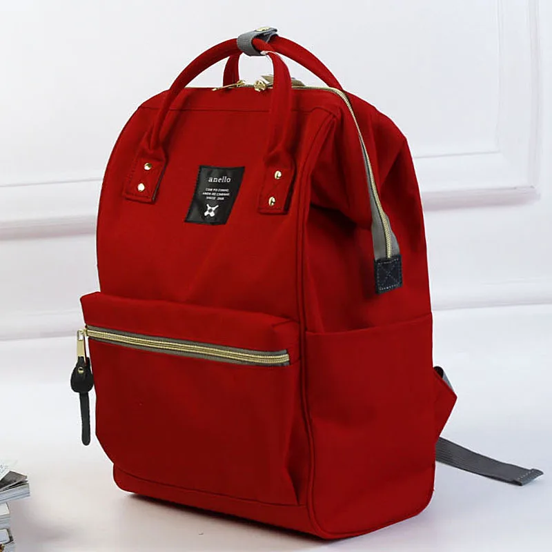 600D Оксфорд водонепроницаемый кольцо школьные рюкзаки для женщин ane мужчин легкий Противоугонный компьютер рюкзак колледж сумка Японский бренд - Цвет: Красный
