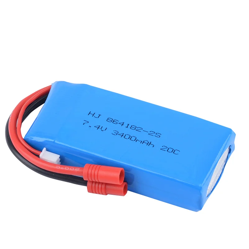 Обновленный аккумулятор lipo 7 4 В 3400 мАч 20C 2S с зарядным устройством для батарей Syma