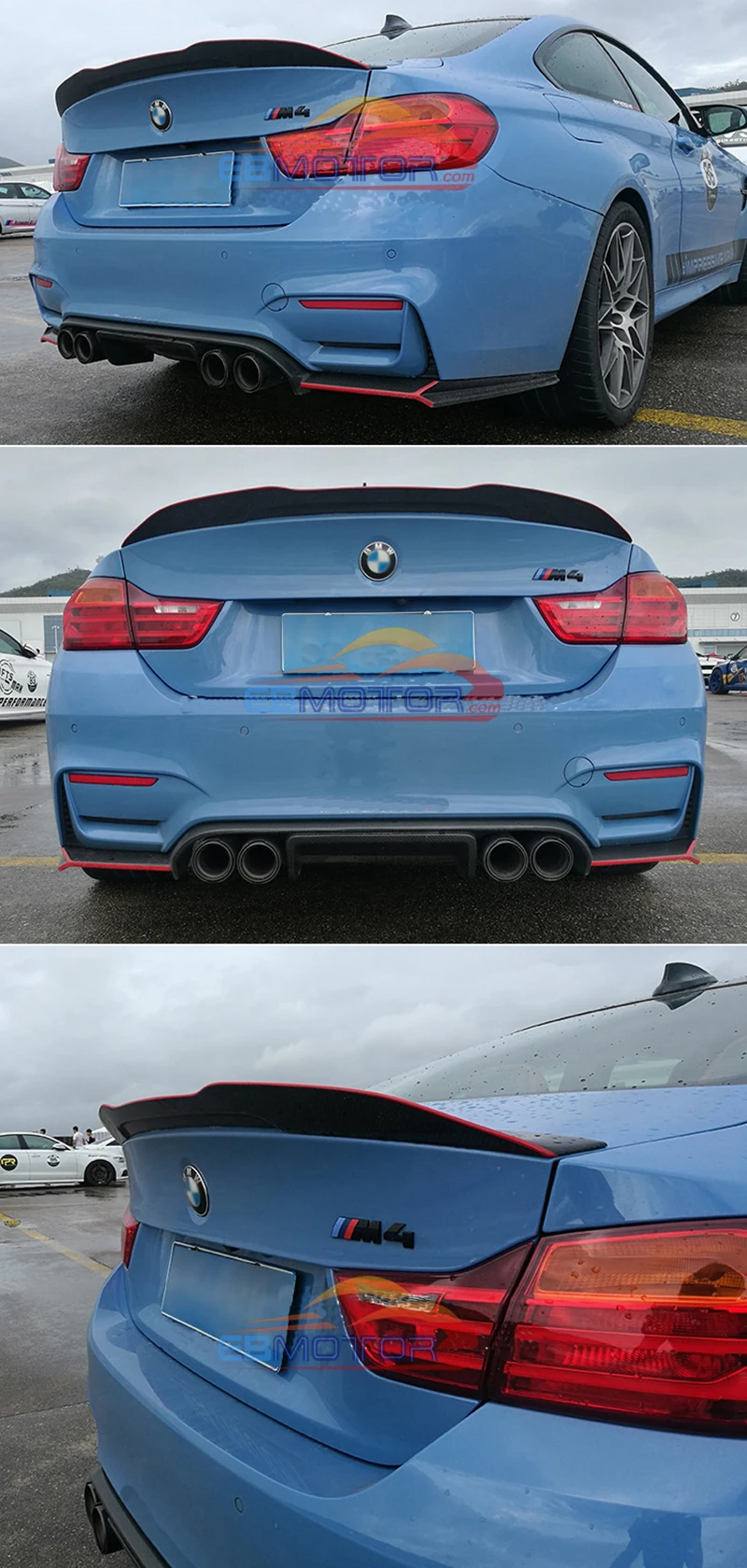 Real Carbon Fiber Trunk Spoiler For BMW F30 F80 M3  