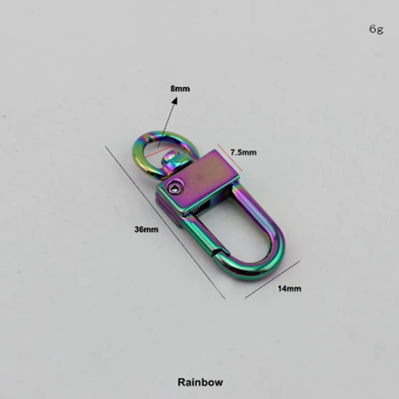 Радуга Высокое качество карабин металлический карабин Поворотная застежка карабины крюками металлическое изделие, складной крючок