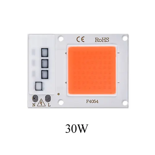 110V 220V COB рост светодиодный чип для выращивания светильник полный спектр мощностью 10 Вт, 20 Вт, 30 Вт диод Fitolampy Фито лампы для растений рассада цветы в помещении - Испускаемый цвет: 30W