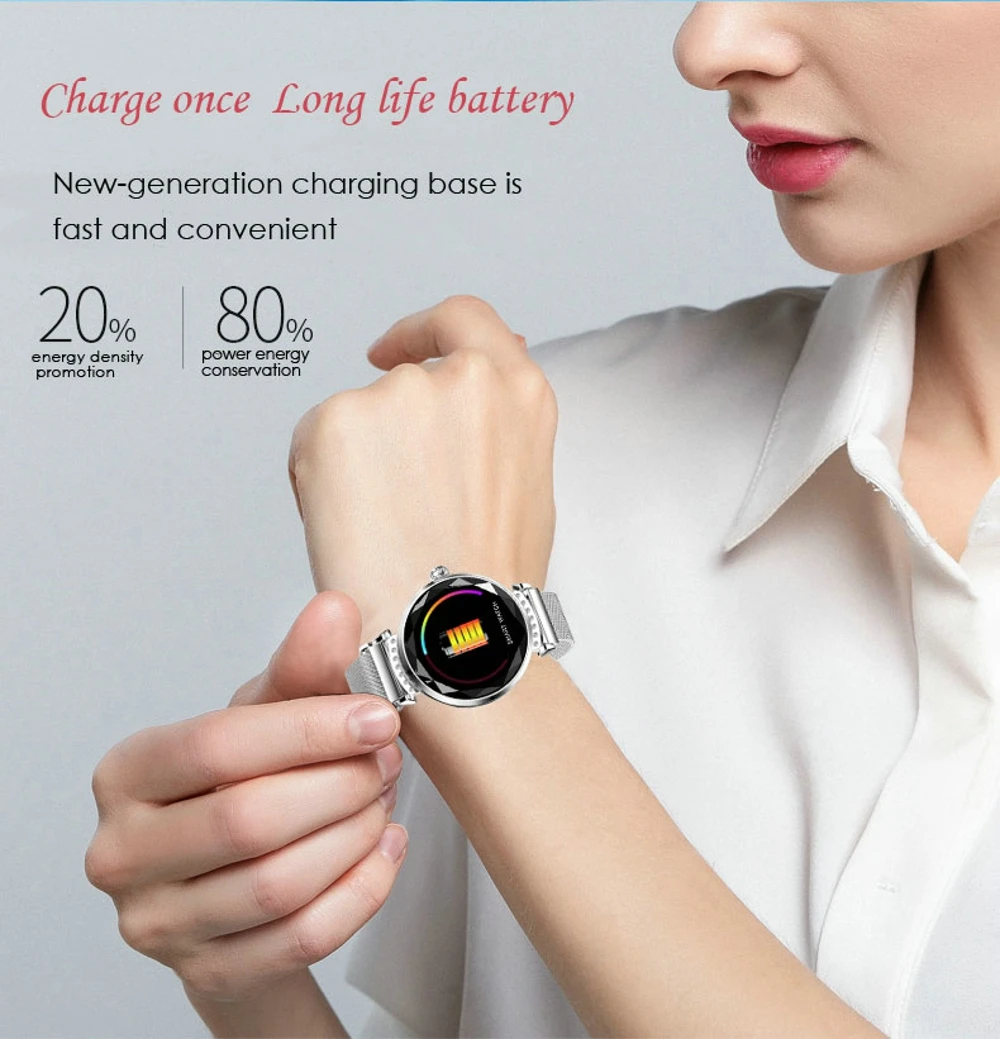 SCELTECH H2 роскошный Смарт-фитнес браслет Для женщин крови Давление сердечного ритма браслет для мониторинга женские часы для IOS Android