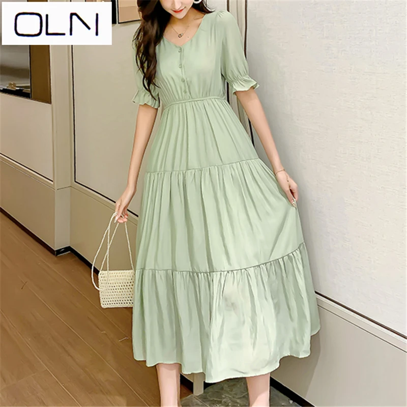 Платье в Корейском стиле vestidos Новое поступление сезон лето оптовая продажа