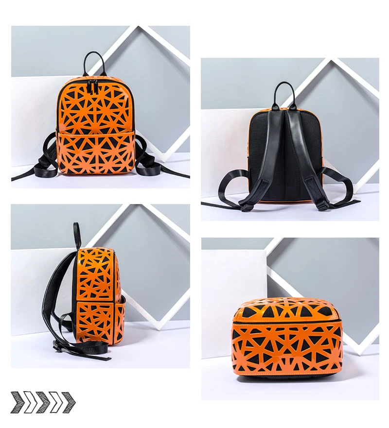 Горячая Распродажа, рюкзак для путешествий, геометрический Бао, голограмма, ПУ, Подростковая школьная сумка для девочек, мини женские рюкзаки, mochila feminina