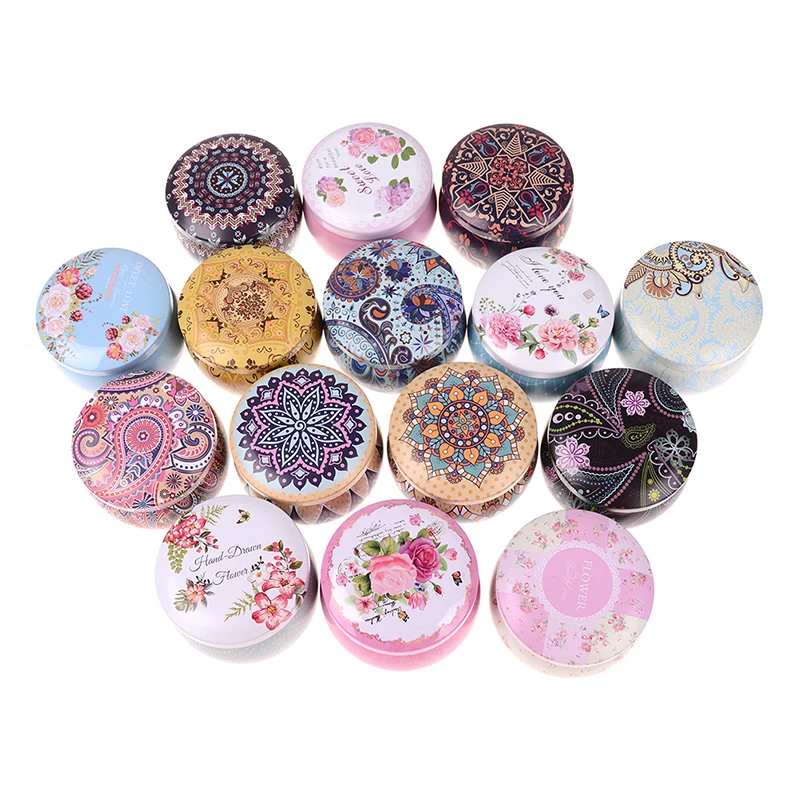 

8*5 cm Drum-shaped Candy Cookie Box Rose Tea Pot Tin Box Festive Party Supplies Home Garden Personality Candy Box