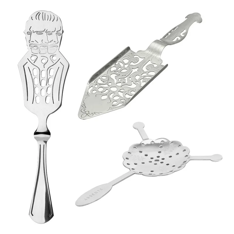 

Stainless Steel Absinthe Spoon Cocktail Bar Utensils Bitters Scoop Bar Glass Cup Drink Filter Spoon Absinthe Bar Tools