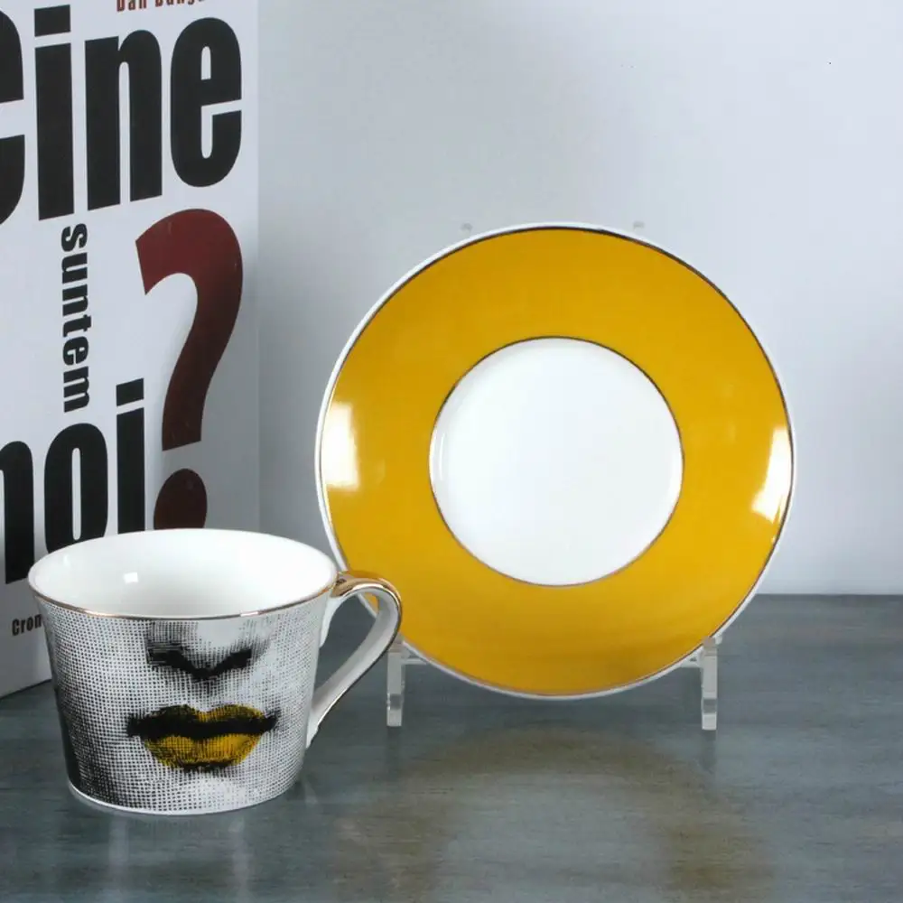 Fornasetti чайная чашка скандинавский винтажный костяной фарфор кофейные кружки с