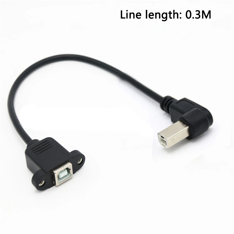 1 шт. прямоугольный usb type B штекер USB B Женский Принтер Панель Крепление удлинитель кабель для синхронизации Шнур 0,3 м 0,5 м