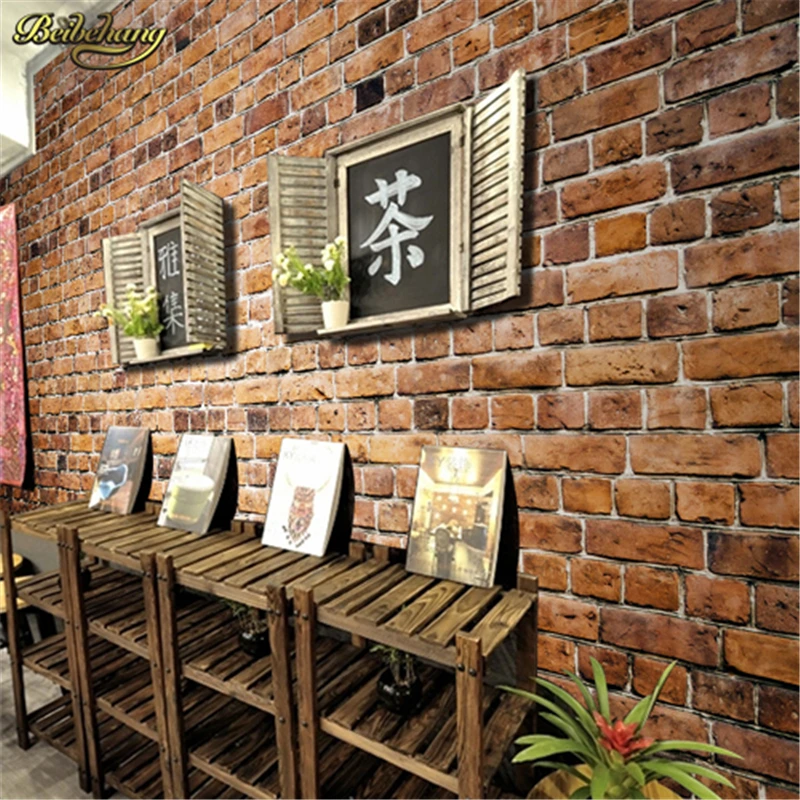 beibehang 3D red brick building photography background wall bedroom bar restaurant wallpaper mural papel de parede beibehang 3D red brick building photography background wall bedroom bar restaurant wallpaper mural papel de parede