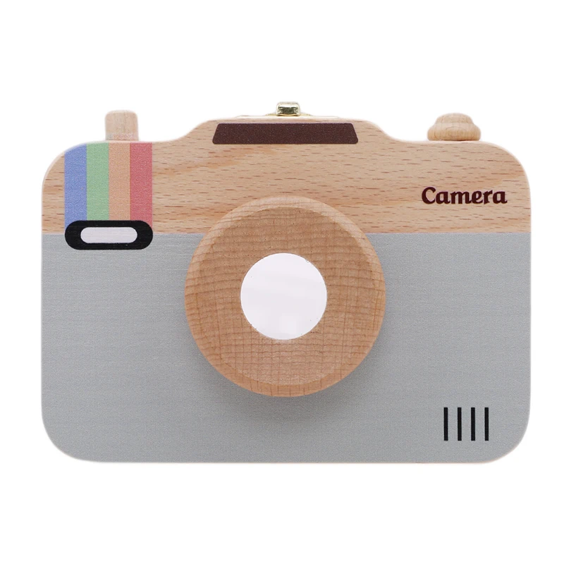  Children Camera Shape Tooth Teeth Storage Box Wooden for Baby Save Milk Teeth Gifts for Infant Kids