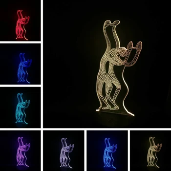 

Amore New 2018 Home decor Yoga Dancing 3D LAMP Night Light USB LED Bulb Mood Baby light lampara RGB Lighting Table Smart RC