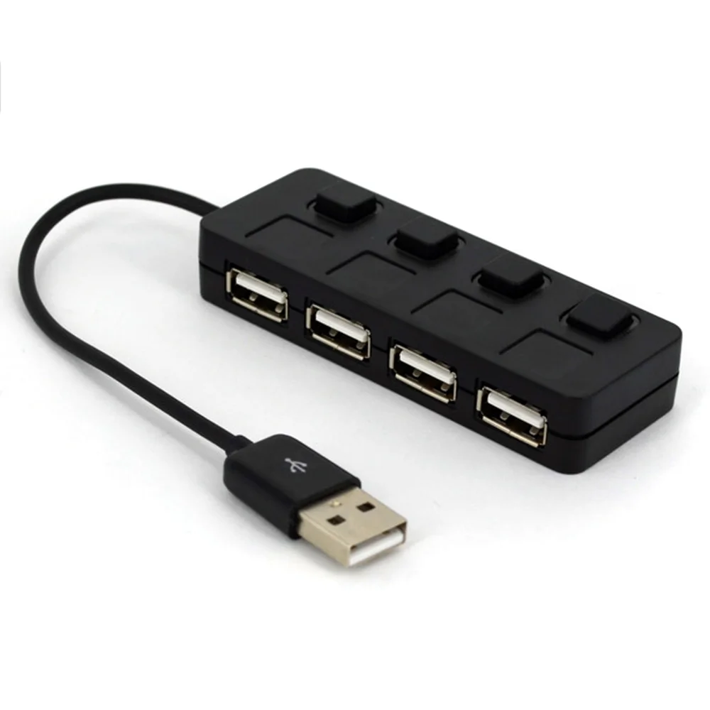 

Mini USB HUB 2.0 High Speed 4 Port USB 2.0 Hub Splitter Cable Adapter for Laptop PC Macbook Wholesales Portable USB HUB