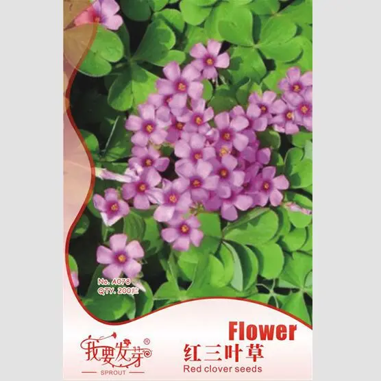 Mix Mini 5 200 pcs/bag Perennial Red Clover Grass Seeds, Original