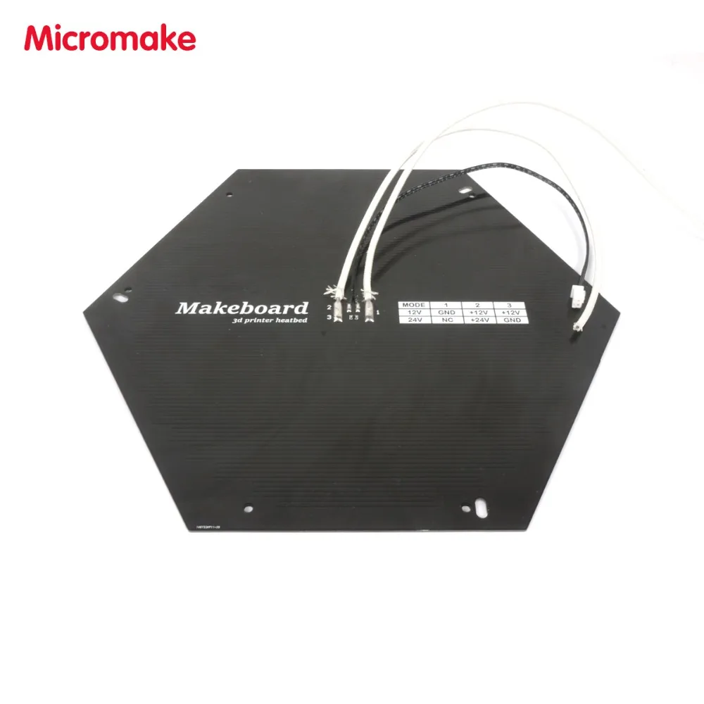 Micromake 3D Запчасти для принтера принтер Тепловая кровать с 12 В блок питания