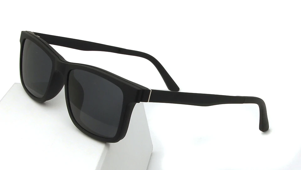 Ultem детская оправа для очков магнитные солнцезащитные очки поляризованные прикрепляемые очки для девочек и мальчиков квадратные детские солнцезащитные очки Uv400 - Цвет линз: eyewear mblack