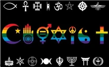 Coexist Rainbow World Peace Love Human Rights Religious Gay Pride Flag 3ft x 5ft Polyester Banner Flying 150* 90cm Custom flag