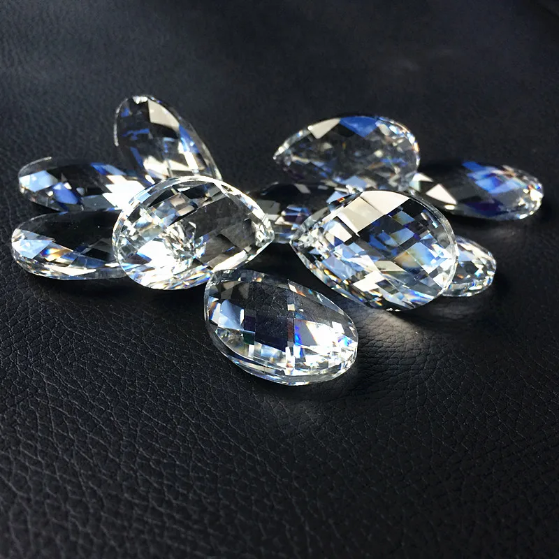 200 шт. AAA 38*22 мм прозрачные кристаллы для люстры запчасти, кристалл prism suncatcher люстры-подвесы Свадебная вечеринка украшения