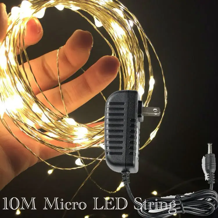 10M Warm White String Light With Adapter