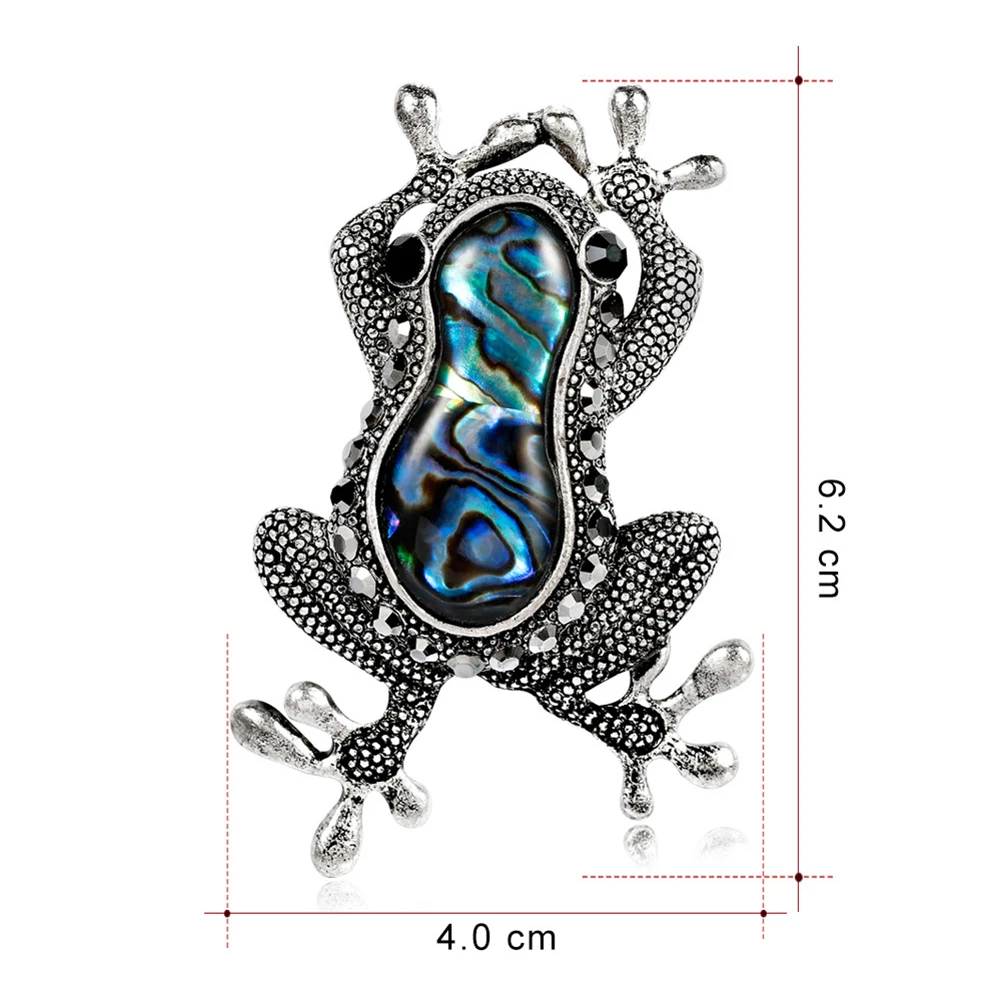 Винтажная красочная ракушка лягушка искусственный камень инкрустированная брошь, значок на булавке одежда Декор подарки