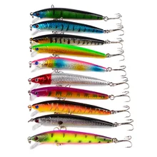 TAIGEK 1pcs Fishing Lure Hard Bait Tight Wobble Slow Floating Jerkbait High Quality ABS Model 8.5g 9.5cm Minnow Crankbait FA-210