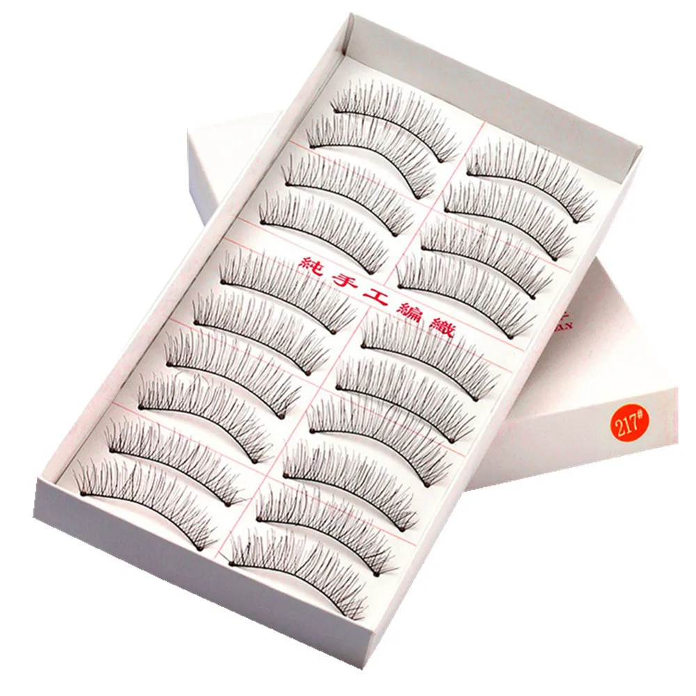 

10 Pairs Double False Eyelashes Natural Thick Crossed Bare Makeup magnetic eyelashes natural hair magnetic eyelashes #05