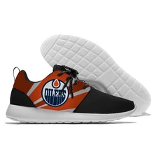 Новинка года; дизайнерская прогулочная обувь для мужчин и женщин с национальным хоккейным Лигой эдмонтона; кроссовки с логотипом