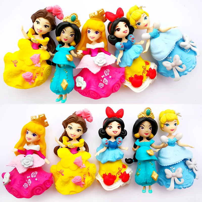 DISNEY-Princess-little-Kingdom-Collection-MagiClip-Jasmine-Cinderella-Ariel-Rapunzel-doll-Action-Figure-Anime-toys-for