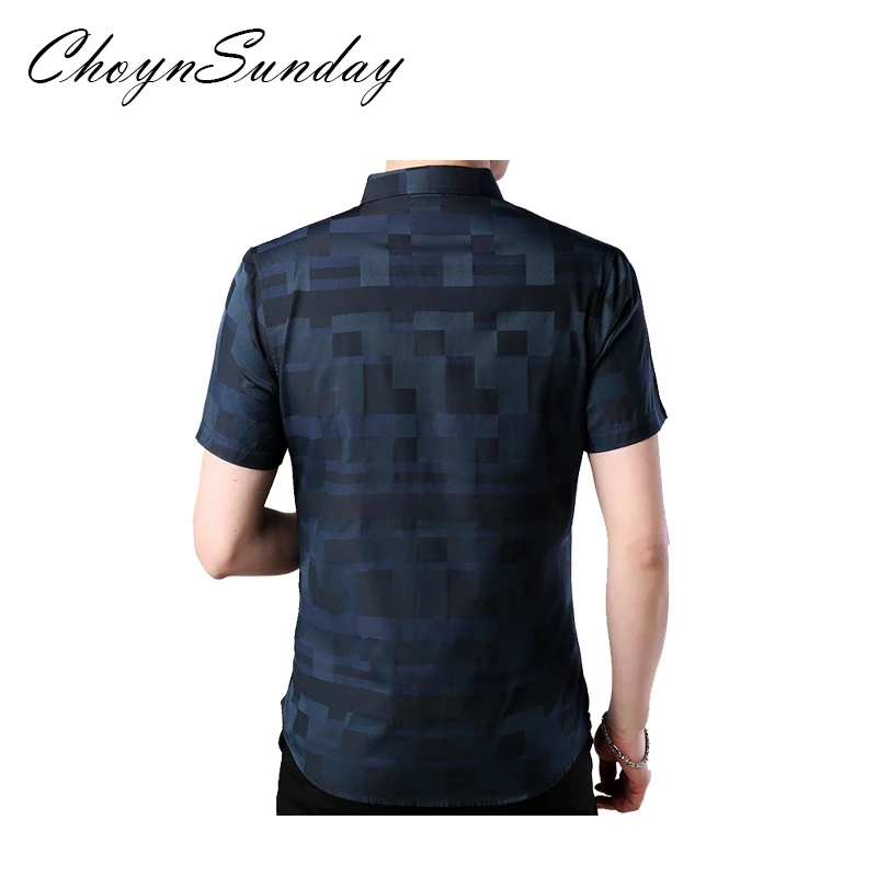Мужская футболка в клетку ChoynSunday тонкая Повседневная Корейском стиле с