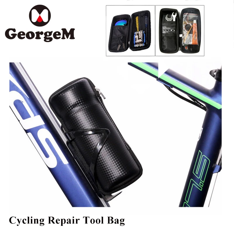 GEORGEM Cycling Tool Boxes Put in Keys Repair tool Glasses Computers waterproof Portable Bike Storage Bag Case 9*23cm | Спорт и