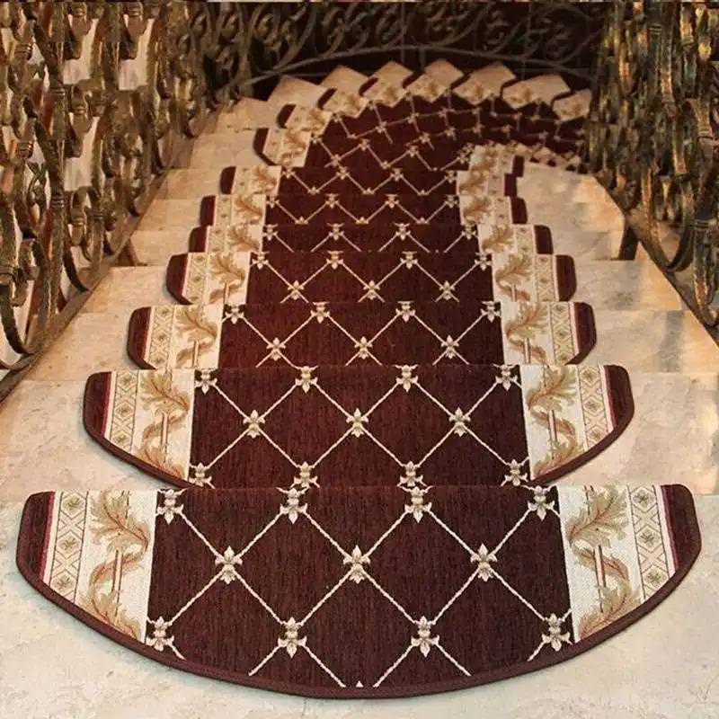 13-Pieces Carpet Stair Treads Anti-Slip Stair Carpet Step Floor Staircase Rug High Quality Mat Self-adhesive Bottom Rugs Custom