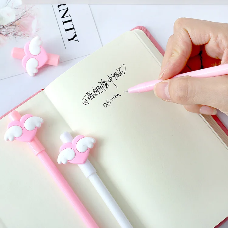 30 Pcs Korean Stationery Lovely Wings Love Neutral Pen Gel Cartoon