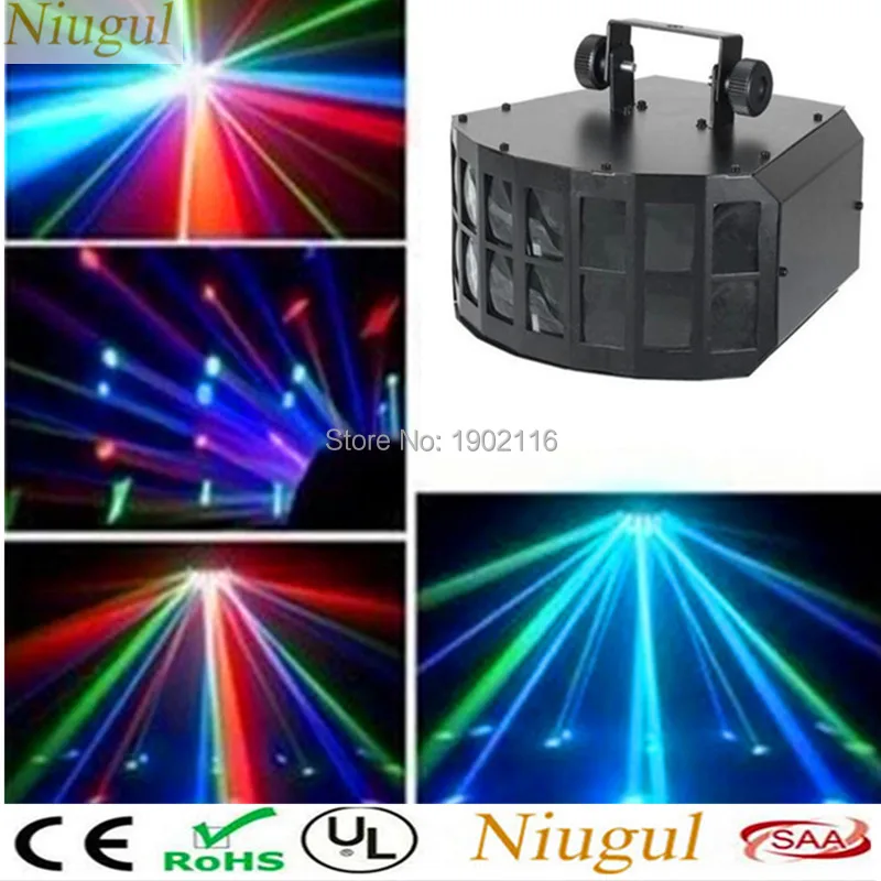 

Disco Light Nightclub Decoration 4in1 LED 30W Mini LED Double Butterfly Effect Light ,DMX512 Stage Lighting KTV DJ Party Lights