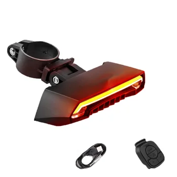 

Bicycle Light Smart Wireless Remote Control Turn Signal With Electric Bell Lights Riding Accessories USB Charging