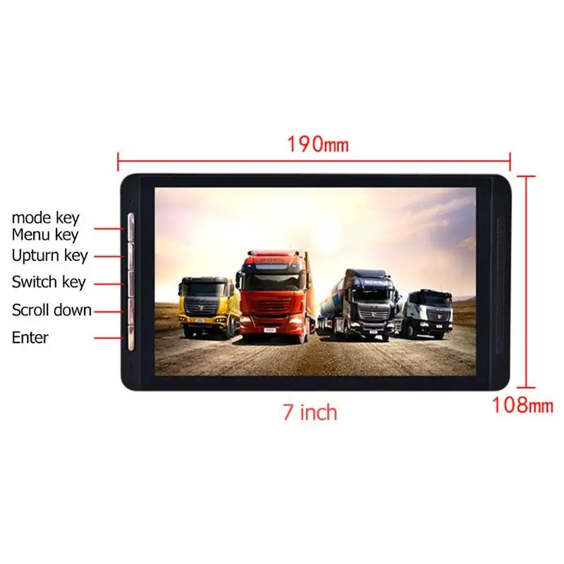 7 дюймов автомобиль Грузовик Автобус DVR Камера Full HD 1080p Двойной объектив Dash Cam 12 V/24 V