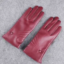 Перчатки guantes rekawiczki роскошные женские зимние перчатки мягкие удобные зимние супер теплые кожаные перчатки кашемировые женские перчатки