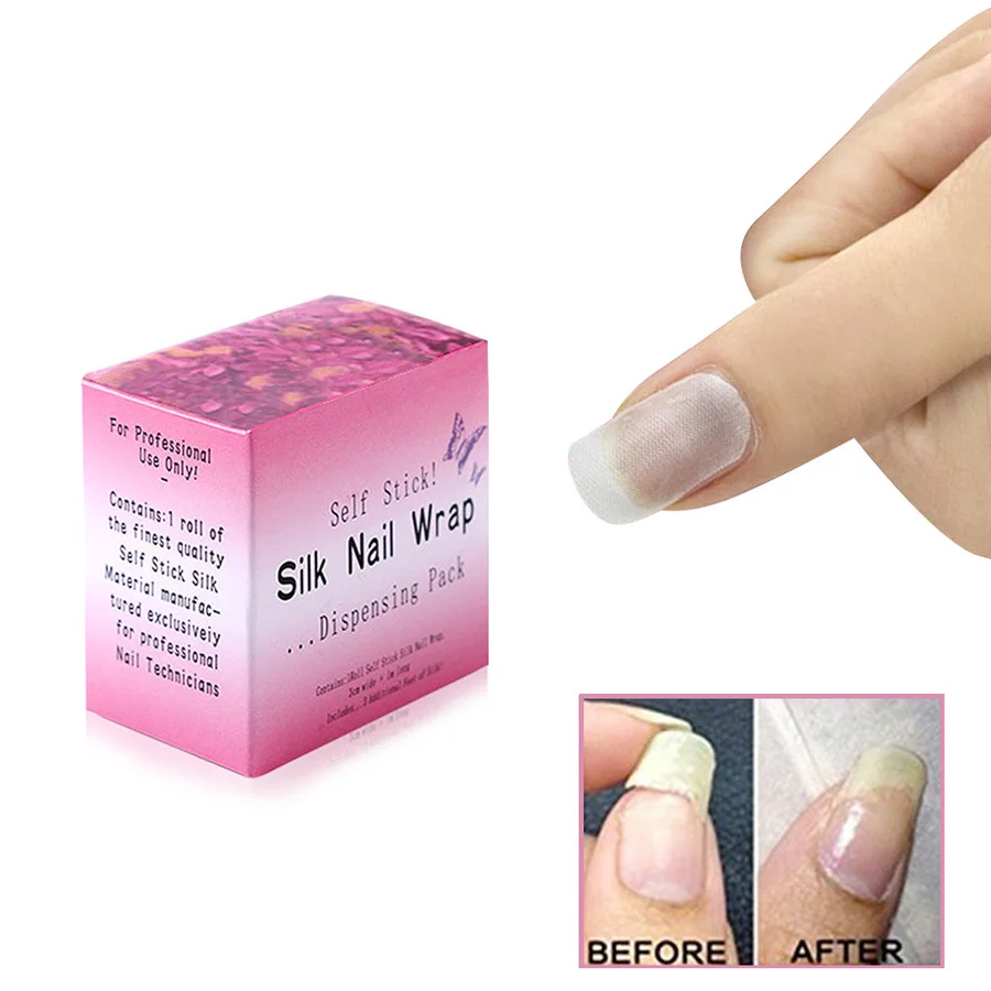 Adhesive Silk Nail Protector Wrap Fiberglass Reinforce Tools 3*100cm