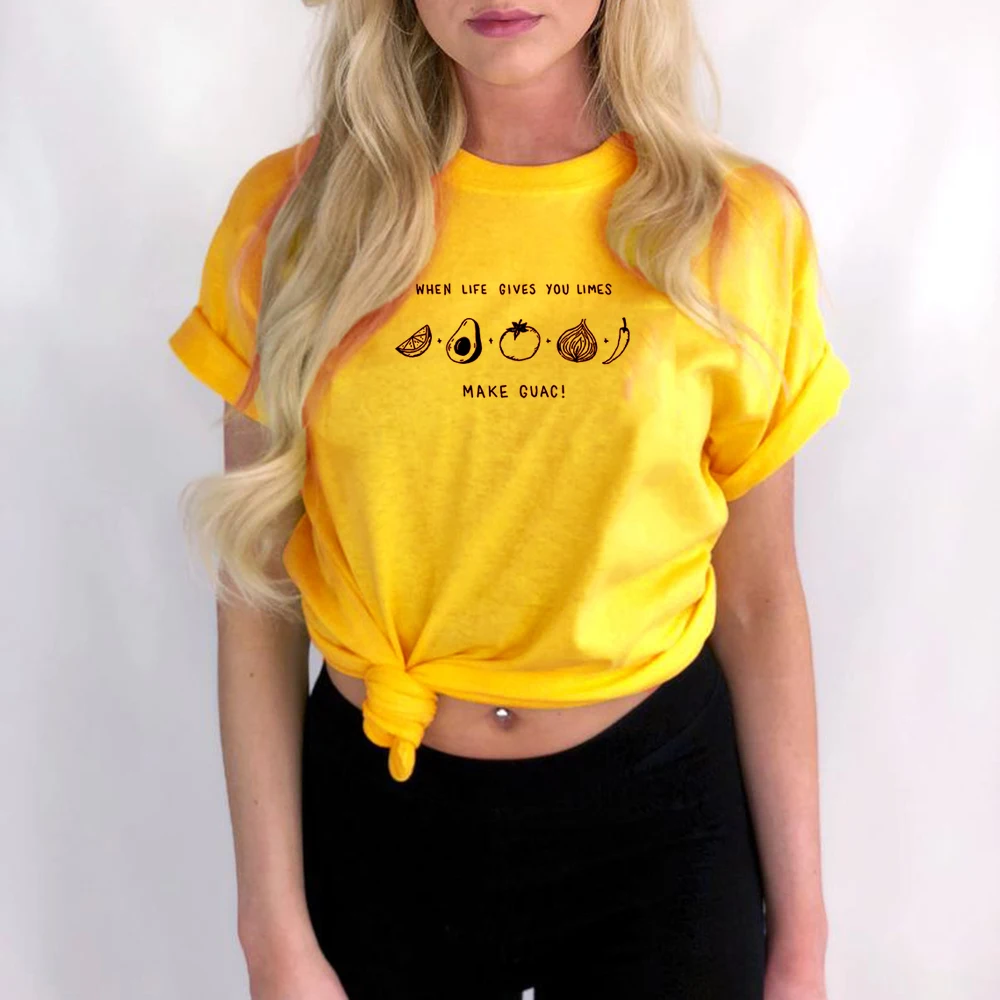 When Life Gives You Limes T-Shirt Funny Saying Eco Tee Stylish vegetable fruit Slogan Graphic Tops Girl Tumblr Camisetas Outfits1