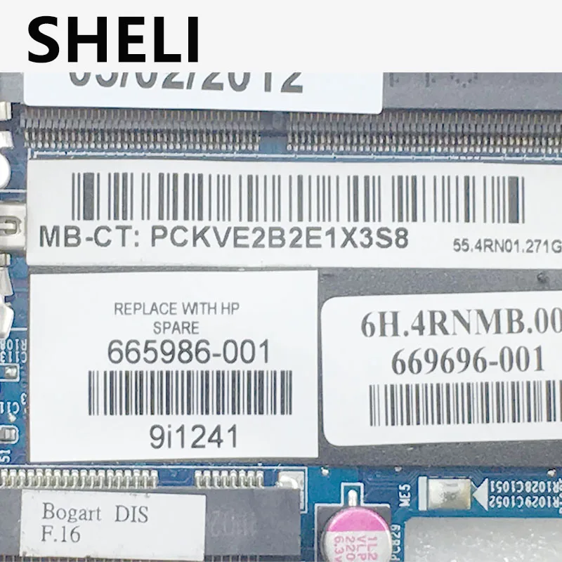 665986-001 DV7 DV7T DV7-6000 DV7T-6B00 DV7T-6C00 HM65 mainboard board 6490/1G For HP DV7-6000 Lapto