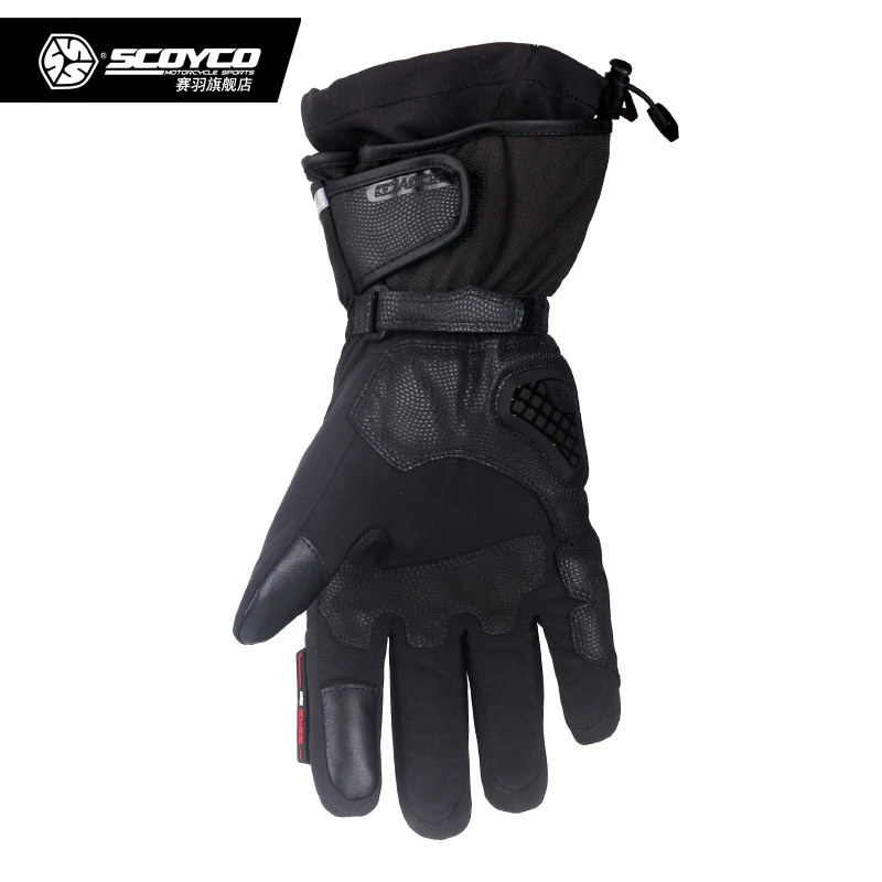 Водонепроницаемые мотоциклетные длинные перчатки для мотокросса теплые Guante зимние перчатки Светоотражающие гоночные Guante Scoyco MC48-2