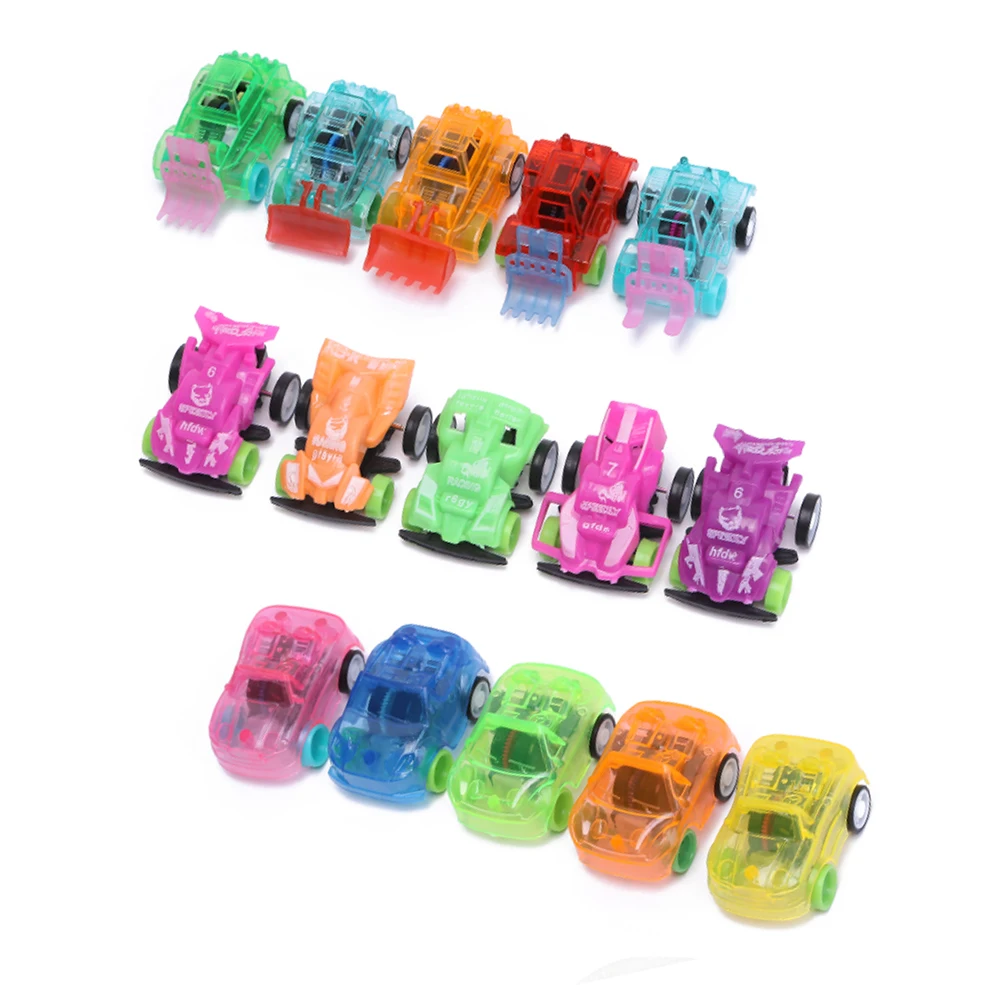 

1PC Mini Cute Plastic Transparent Car Toy Pull Back Small Engineering Car Model Kid Toys Gift Random Color Kids Christmas Gifts