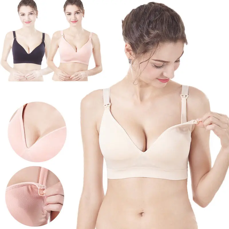 New Seamless Nursing Maternity Bra Breastfeeding Removable Pads
