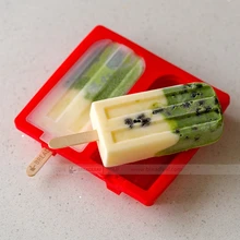 1 шт. классическая силиконовая форма для мороженого Фруктового мороженого с крышкой(палка приобретается отдельно